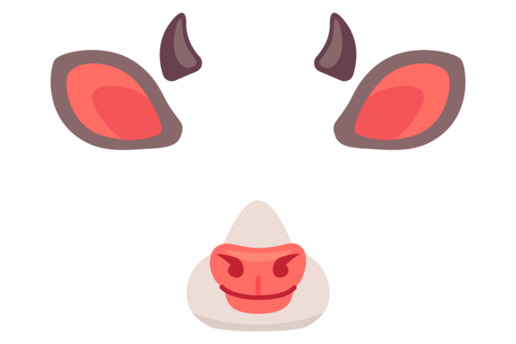 Download Cow Photo Filter. Animal Ears and Nose E - Filter Collection